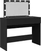 vidaXL Schminktisch mit LED-Beleuchtung Schwarz 100x40x120 Produktbild-Vorschau 1