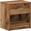A single wooden nightstand with a drawer and an open shelf. Náhled obrázku produktu