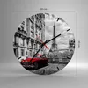 Wanduhr - Rund - Glasuhr - Auto Eiffle Straße Gebäude - Produktbild-Vorschau 3