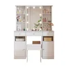 Merax Coiffeuse avec tabouret, miroir LED, 12 ampoules, Voir les images du produit 7