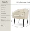 Fauteuil Mysig beige, rembourrage épais et tissu bouclette Voir les images du produit 6