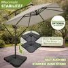 tillvex® Alu Sonnenschirm Rechteckig Ø 330 cm Taupe + Produktbild-Vorschau 8