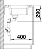 Nerezový dřez Blanco ETAGON 500-IF 440 x 540 mm 521840 Náhled obrázku produktu 7