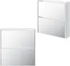 Two white shoe cabinets are shown against a white background. One is in the foreground, viewed from the front, and the other is in the background, viewed from a slight angle. Anteprima dell’immagine prodotto