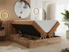 MKS MEBLE Boxspringbett 200x200 mit Bettkasten Eiche, Produktbild-Vorschau 3