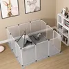 A pet playpen with a small tent and a cat inside, set up in a room with artwork on the wall and a bookshelf. Náhled obrázku produktu