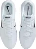 A top-down view of a pair of white Nike Air Max sneakers. Produktbild-Vorschau