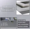 A collage of images showing a diagram of a ceiling light, a close-up of its layered materials, a detail of its internal wiring, and marketing text. Produktbild-Vorschau
