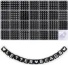 1215 Stück 6 x 6 mm Buchstabenperlen (Weiß auf Schwarz), Produktbild-Vorschau 1