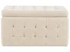 BELIANI Taburetka béžová buklé 72 x 42 x 40 cm s úložným Náhľad obrázku produktu 6
