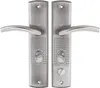 A pair of silver-colored door handles with locks, presented against a white background. Náhľad obrázku produktu