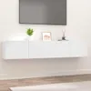 vidaXL TV skrinky 2 ks. Biela 80x30x30 cm odvodený drevený Náhľad obrázku produktu 2