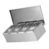 Portaspezie in acciaio inox con 4 scomparti e grande Anteprima dell’immagine prodotto 4