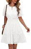 Vestido de verano para mujer - Cuello en V - Algodón - Vista previa de la imagen del producto 1
