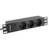 Lanberg Listwa zasilająca PDU 10" 1U 3x Schuko 2m czarna Podgląd zdjęcia produktu 7