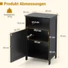 Mobiletto da bagno COSTWAY, mobiletto da bagno con porta e Anteprima dell’immagine prodotto 3