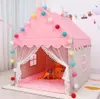 Kinderzelt Haus mit LED-Lichterkette, rosa, für Produktbild-Vorschau 4