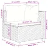 vidaXL 10-tlg. Garten-Lounge-Set mit Kissen Grau Poly Produktbild-Vorschau 8