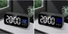 A split image showing two digital clocks with different temperature readings. Podgląd zdjęcia produktu