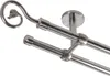 Gardinenstange Set Edelstahl Look Metall Ø 16mm Produktbild-Vorschau 1