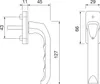 Klamka okienna London 013/U34 Aluminium F1/naturalna 32mm Podgląd zdjęcia produktu 4