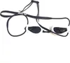 A pair of white and black arena swimming goggles with a black strap, laid out on a white background. Anteprima dell’immagine prodotto