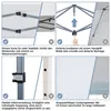 A collage of four images showing different features of a pavilion tent. Produktbild-Vorschau