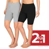SES Kurze Radlerhose Damen 2er Pack schwarz/grau 44/46 aus Produktbild-Vorschau 1