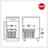 Hailo Raumspar Tandem 3642731 Abfallsammler 34 L 18/8/8 L Produktbild-Vorschau 5