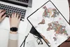 MuchoWow® Laptop Hülle 14 ZollWeltkarte - Dekoration - Produktbild-Vorschau 2