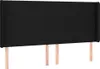 Kopfteil mit Ohren Schwarz 203x16x118/128 cm Stoff Produktbild-Vorschau 1
