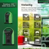 A promotional image for a portable power station, showing the product and its various applications. Produktbild-Vorschau