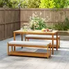 Outsunny 3 tlg. Gartenmöbel-Set Akazienholz Sitzgarnitur Produktbild-Vorschau 9