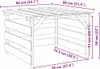 vidaXL Garaż na kosiarkę brązowy 84 x 80 x 56 cm Podgląd zdjęcia produktu 8