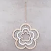 Deko Blume Mobile H35cm Windspiel MDF Holz Natur Weiß Produktbild-Vorschau 3