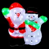 Babbo Natale in acrilico + pupazzo di neve 90 LED bianco Anteprima dell’immagine prodotto 2