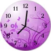 Glasuhr Wanduhr Küchenuhr Echt-Glas 30fi cm Blumen Kunst Produktbild-Vorschau 1