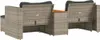 vidaXL 5-tlg. Garten-Sofagarnitur mit Kissen Grau Poly Produktbild-Vorschau 7