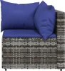 The Living Store 3-tlg. Garten-Lounge-Set mit Kissen Grau Produktbild-Vorschau 6