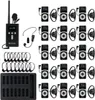 A collection of Retekess T130P tour guide system components laid out on a white background. Produktbild-Vorschau