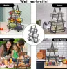 XINZI 3-stufiger Obstständer Metall Schwarz - Aus Produktbild-Vorschau 4