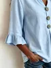 Blouse pour femmes ASKSA, en mousseline, style t-shirt, Voir les images du produit 3