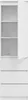 BDW, armadio con 3 cassetti, 50×180,5×40 cm, bianco Anteprima dell’immagine prodotto 6