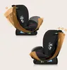 Two views of a black car seat, demonstrating different recline positions with orange overlays. Produktbild-Vorschau