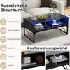 COSTWAY Table basse LED brillante, table basse en marbre Voir les images du produit 4