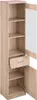 A tall, narrow cabinet with an open door and a drawer partially pulled out. Náhled obrázku produktu