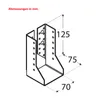 Geschlossener Balkenschuh WBZ 21, 70x125 - Packung mit 1 Produktbild-Vorschau 2