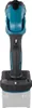 A close-up, front-facing view of a cordless LED work light. Produktbild-Vorschau