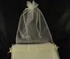 10 x Organzabeutel 40 x 30 cm champagner weiß Produktbild-Vorschau 1