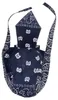Bandana Mütze zum Binden Paisley Muster blau-navyblau weiß Produktbild-Vorschau 3